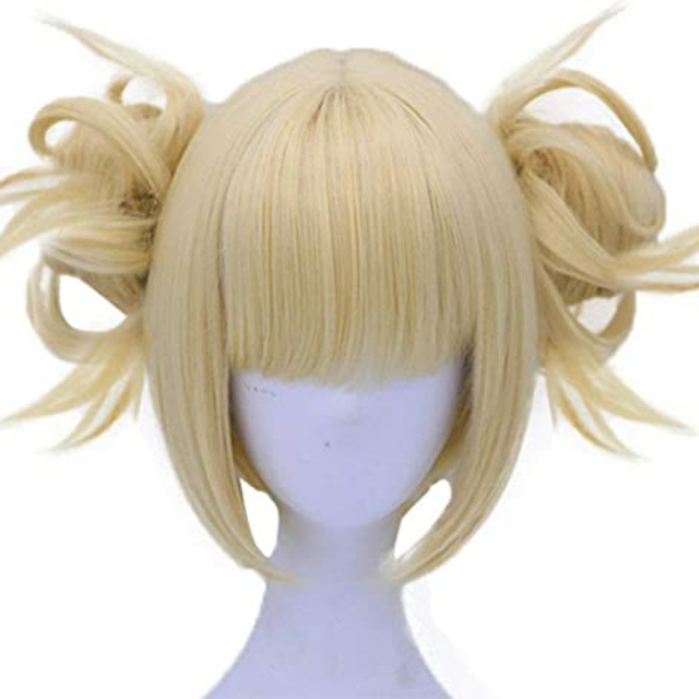 Blonde Wigs Anime Cosplay Wigs Short Wavy Synth - Picture 2 of 5